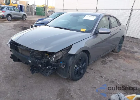 2022 Hyundai Elantra Hybrid Blue from USA, damaged, VIN KMHLM4AJ5NU031451